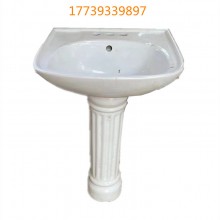 立柱盆洗手盆一體落地式小戶(hù)型衛(wèi)生間立柱式洗臉盆陽(yáng)臺(tái)陶瓷洗漱臺(tái)